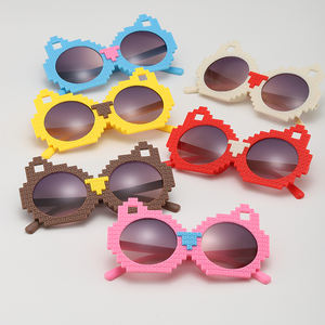 Lunettes fille, mignon petit chat, bébé garçon, lunettes de <span class=keywords><strong>soleil</strong></span> de dessin animé bloc de construction à la mode - Product Image 2