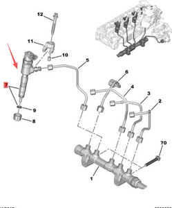 <strong>Diesel</strong> Fuel Injector OE 9802776680 0445110565 Fuel Injector for Peugeot 208 308 3008 508 <strong>Citroen</strong> C3 C4 PICASSO DS3 <strong>DS4</strong> - Product Image 2