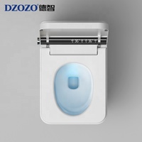 Nouvelle conception de toilettes japonaises avec séchage à air chaud, bidet automatique, toilettes intelligentes monobloc avec télécommande, siphon en P et siège chauffant