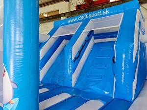 Bơm hơi khổng lồ thư bị trả lại trượt Combo chim cánh cụt chủ đề Đông lạnh funland mùa đông bên trẻ em nhảy Nhà trò chơi ngoài trời - Product Image 2