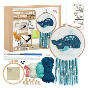 2026 Whale Punch Needle Starter <b>Kits</b> DIY Rug Punch <b>Beginners</b> <b>Kit</b> With an Adjustable Needle <b>Embroidery</b> - Product Image 1