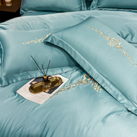 Ensembles de literie de style européen de luxe 4 pièces collections housse de couette brossée tissu 100% drap de lit en polyester