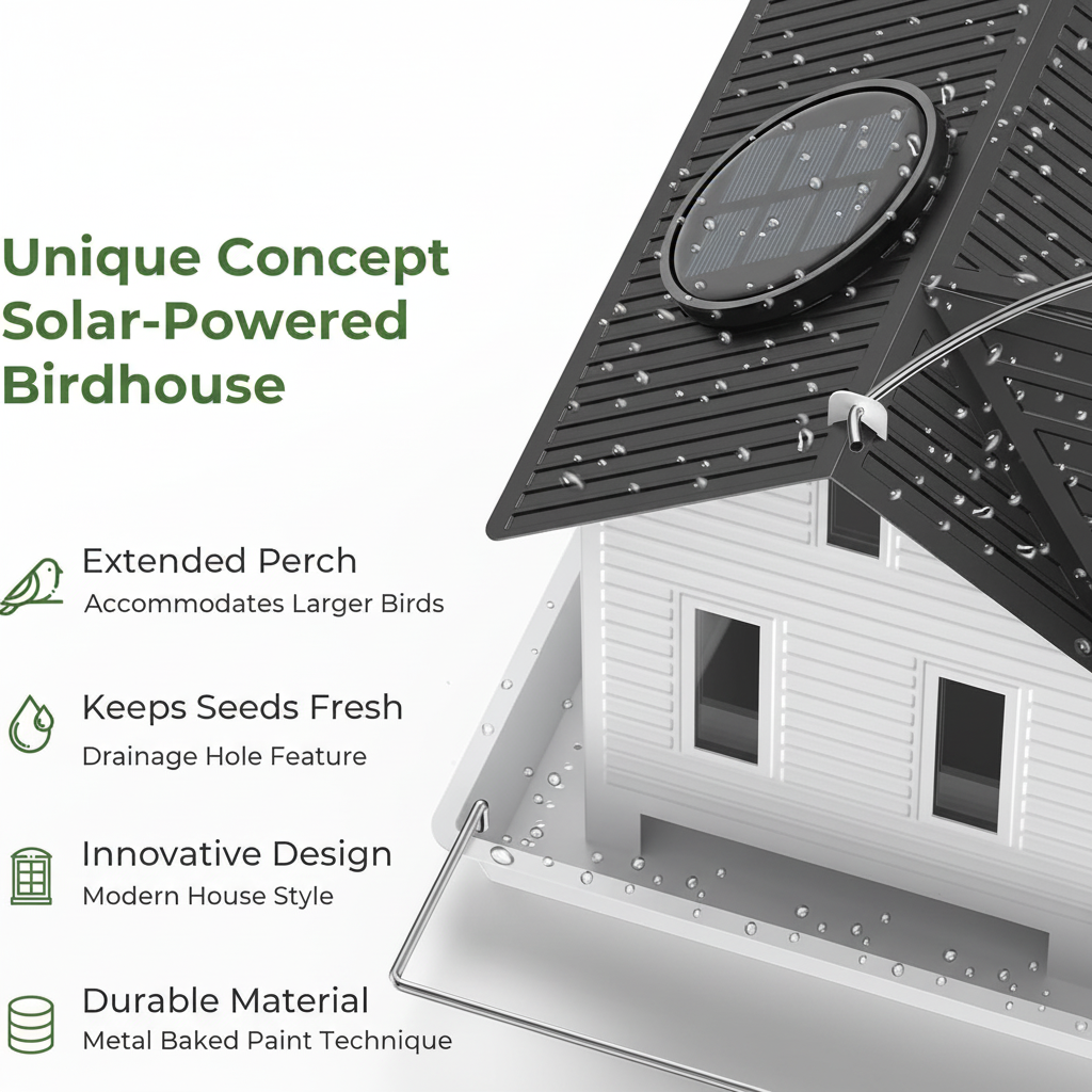 Maison d'oiseaux solaire