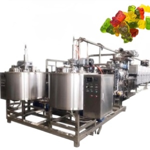XINJINGYAO línea de producción 100 ~ 600 kg/h comercial automático de llenado de dulces gelatina suave Gummy Bear Sugar Ice Candy Machine Line - Product Image 1