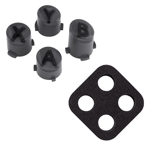 EXtremeRate Boutons d'action classiques gris clair et transparent avec symboles gris foncé, boutons ABXY pour manette Xbox Series X S - Product Image 3