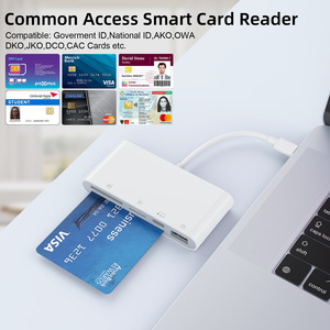 Lector de tarjetas tipo C, lector de tarjetas inteligentes multifunción tipo C con soporte SD/TF/<span class=keywords><strong>eSIM</strong></span>/IC, adaptador OTG externo <span class=keywords><strong>para</strong></span> unidad flash USB - Product Image 2