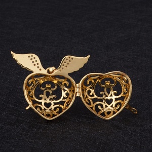 Merryshine Cubic Zirconia Cuore Medaglione Angelo Chime <span class=keywords><strong>Gravidanza</strong></span> Bola Sfera di Armonia Chiamante Campana <span class=keywords><strong>Collana</strong></span> - Product Image 6
