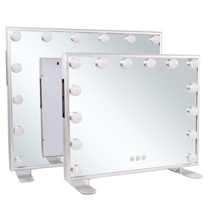 Led gương 14-ánh sáng bóng Đèn Dimmable điều khiển cảm ứng tri-màu <span class=keywords><strong>Bluetooth</strong></span> kích hoạt thắp sáng gương trang điểm - Product Image 5