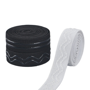 Chất lượng cao 2cm co giãn Silicone ban nhạc đàn hồi Băng chống trượt vẫy thiết kế giá tốt silicon vải cho đồ lót - Product Image 1