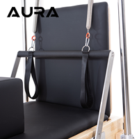 AURA Reformer Trapeze Combiné en Chêne Polyvalent et Durable, Réglable et Écologique pour Studio de Pilates et Entraînement Corporel Complet
