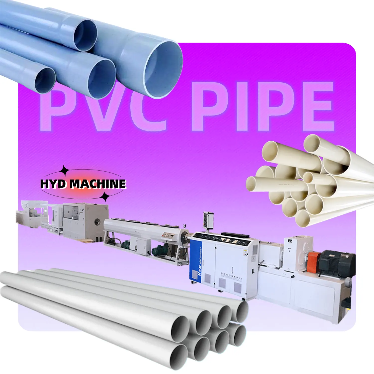 PVC Water Supply Pipe Making Machine Water Drainage Pipe Making Extruder