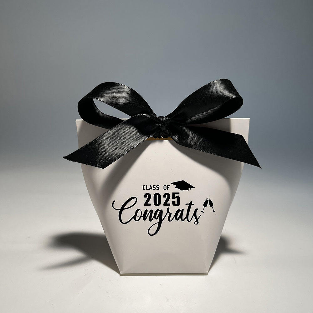 White Box with Black Ribbon