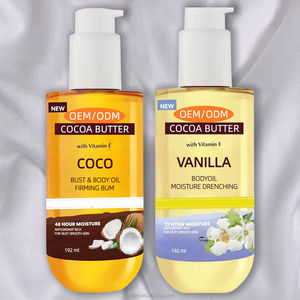 Huile Corporelle Hydratante Longue Durée à la Vanille, Lotion Corporelle Raffermissante Coco pour Fesses et Poitrine avec Beurre de Cacao et Vitamine E 192ml - Product Image 1