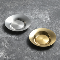 Offre Spéciale – Plat à Sauce Créatif Haut de Gamme en Acier Inoxydable Rond 10CM Argent Doré – Petit Plat à Assaisonnement pour Restaurant et Maison