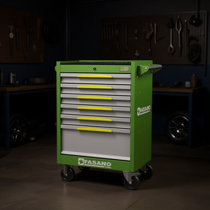 Gabinete de herramientas rodante Fasano Tools con 8 cajones de acero para taller, con ruedas, para mecánicos de reparación de automóviles - Product Image 3