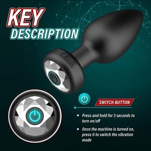 10-frequency vibration <b>remote</b> control anal <b>plug</b> mobile app <b>remote</b> control vibration anal bead tail buttock insert wholesale - Product Image 4