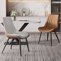 Chaise de salle à manger moderne et minimaliste, chaise de loisirs italienne haut de gamme avec dossier, idéale pour le salon et la chambre à coucher