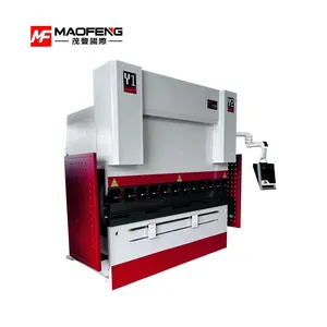 Máquina dobladora de placas de chapa CNC con freno de prensa de gran descuento con servomotor y controlador DELEM