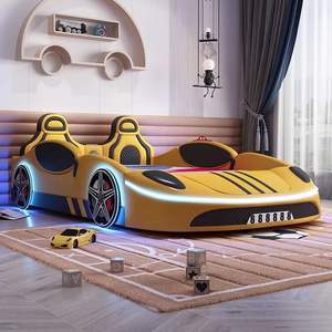 Camas de coche para niños, muebles de dormitorio de alta calidad, luz LED, cama de coche de carreras para niños, camas para niños con música - Product Image 3