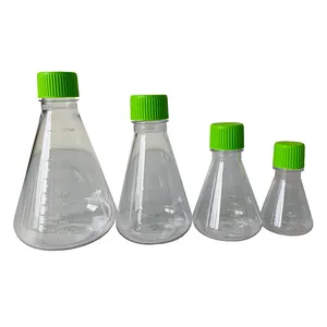 Sorfa Used Of In Chemistry Laboratory 150ml Shake Erlenmeyer Flask Plastic Conical Flask With Screw Cap
