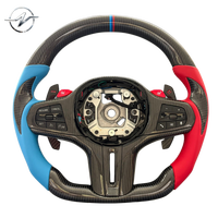 Volante Deportivo YZ de 3 Colores, de Cuero de Lujo y Fibra de Carbono, con Costuras/Rayas Personalizadas, Agarre de 35 mm para la Serie G LCI