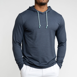 Sudadera con capucha de rendimiento para hombre de tela extremadamente suave transpirable que absorbe la humedad de material elástico en cuatro direcciones - Product Image 4