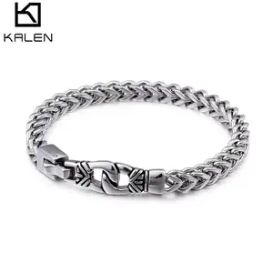 KALEN Rvs 215CM Chinese Knoop Charm Armbanden Voor Mannen