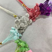 Fleurs de boutons teintées et préservées, violettes et colorées, fleurs de boutons séchées pour la décoration de bouquets de mariage