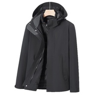 Nouvelle veste en nylon imperméable à capuche trois-en-un pour l'extérieur, ensemble deux pièces unisexe, coupe-vent pour femmes et hommes, toutes saisons