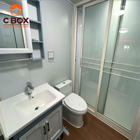 Maison modulaire extensible Cbox avec auvent, cuisine complète et salle de bain, pour chambre individuelle