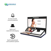 Casque d'écouteur hors ligne dispositif de promotion magasin magasin comptoir bureau acrylique présentoir avec système audio Bluetooth intégré
