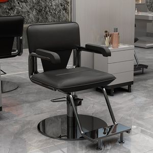 Sillón de Barbería de Acero Inoxidable de Lujo, con Funciones Giratorias y de Elevación, para Servicios de Peluquería Comerciales - Product Image 2