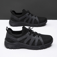Chaussures décontractées à plateforme en maille respirante rétro pour femmes et hommes, légères, amortissantes, à semelle épaisse, à enfiler, grande taille