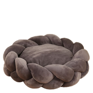 LY Handmade <span class=keywords><strong>Pet</strong></span> Nest Anpassbares DIY Soft Fabric Katzen bett Hand geflochtenes Twist Nest Wasch bares rutsch festes Cat <span class=keywords><strong>Dog</strong></span> House Sommer zubehör - Product Image 3