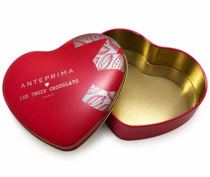 Boîte en étain en forme de cœur de qualité alimentaire, boîte en métal vide en forme de cœur avec couvercle, boîte cadeau personnalisée imprimée pour l'emballage de chocolats et de bonbons - Product Image 3