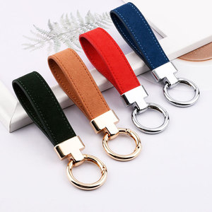 Phụ kiện móc khóa bán buôn, hàng hiệu cao cấp, da thật, kiểu cổ điển, móc khóa da in logo thương hiệu tùy chỉnh - Product Image 1