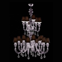 Lustres en verre de Murano à vendre, lampe de luxe en cristal pour salon, luminaires suspendus