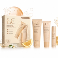 Ensemble de soins du visage à la vitamine C à base de plantes Lance Private Label pour éclaircir et unifier le teint, kit de voyage pour une peau éclatante