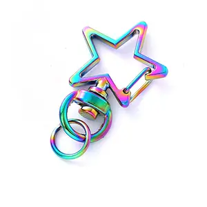 AA01034 Special-shaped Dog Buckle Accessories Accessories Diy Pendant Metal Star Shaped Key Chain Stock