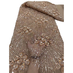 Ni. Ai Phi Sequins đính cườm ren vả<span class=keywords><strong>i</strong></span> 2025 Chất lượng cao chú rể Nigeria cướ<span class=keywords><strong>i</strong></span> Bridal thêu pháp Tulle may - Product Image 5