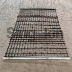 3mm 4mm 6mm 8mm crimped dây lưới rung màn hình lưới thép không gỉ mỏ khai thác mỏ màn hình lưới