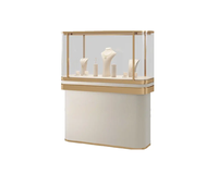 Vitrine de présentation de bijoux de luxe à prix d'usine avec éclairage LED, en acier inoxydable, taille et couleur personnalisables pour les magasins de détail