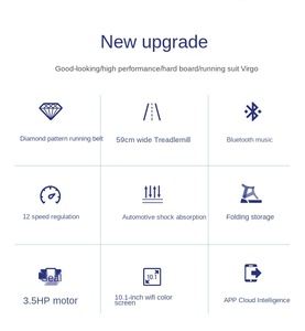 Goede kwaliteit fitnessapparatuur, elektrische loopbanden met 10 inch kleurenscherm voor thuis of kantoor. - Product Image 6