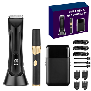 Recortadora Corporal 3 en 1 Lavable para Hombre, Depiladora, Afeitadora, Kit de Aseo para Barba y Nariz - Product Image 1