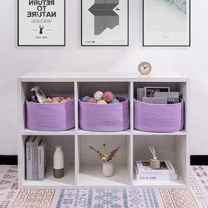 Keranjang rotan bayi rajut katun produsen dekorasi jerami kecil Catchall kamar mandi untuk pernikahan - Product Image 5