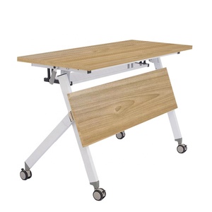 Thiết kế hiện đại có thể gập lại & <span class=keywords><strong>Stackable</strong></span> Bàn hội nghị bằng gỗ cho văn phòng & trường đào tạo Bàn đồ nội thất - Product Image 6