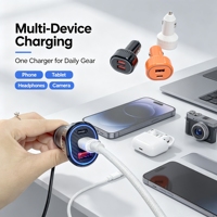 Desain Perlindungan Ganda Lapis Dalam dan Luar, Pengisi Daya Ponsel Mobil USB, Pengisi Daya Mobil Cepat dan Tahan Lama, Perlengkapan Pengisian Daya Anti Kerusakan, Pengisi Daya Mobil