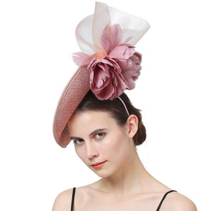 Thiết kế mới chất lượng cao widebrim mũ nón fascinator Wedding party Bridal hat phụ nữ hat phụ nữ fascinator Nhà thờ lễ mũ - Product Image 5