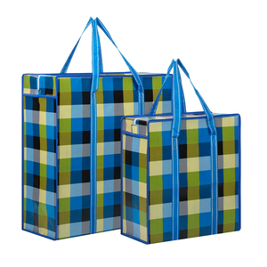 Zipper Closure Grocery Bag Factory Large Extra Large Reusable Grocery Shopping Bag Non Woven Laminated Bags for Moving Travel