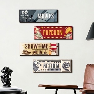 KingWin - Decoración de Pared de Madera Retro con Diseño de Películas, Rectángulo, Decoración del Hogar, Arte para Sala de Estar - Product Image 3